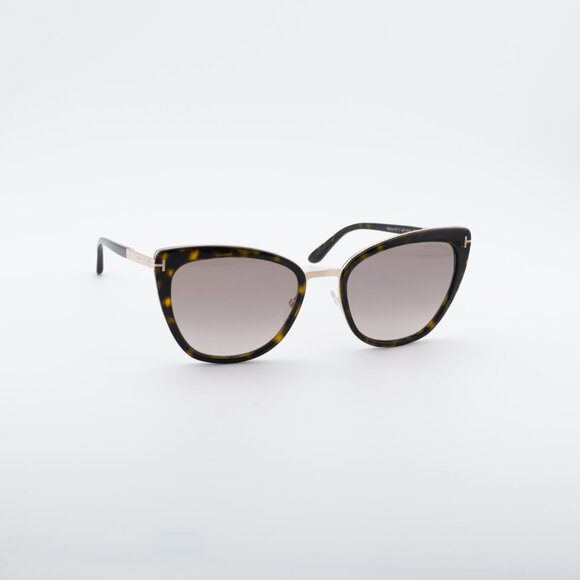 Tom Ford Simona FT0717 52F Havana/Gold Cat Eye Frame, Brown Lenses main image 6